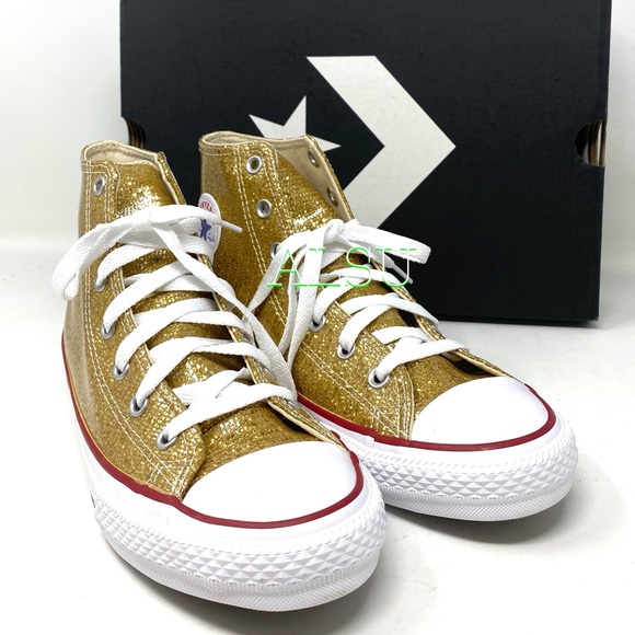 Converse Ctas High Top Gold Kids Sneakers - Picture 7 of 10
